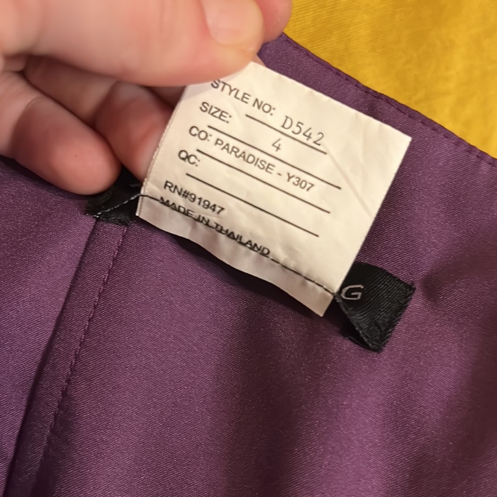 Alfred Sung Short Strapless Formal EUC Size 4 Pockets! Bridesmaid Homecoming - Picture 7 of 7